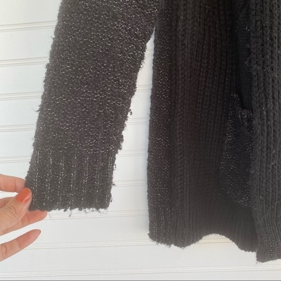 Candie's Bkack open cardigan Size Large - Picture 4 of 9